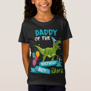 Papa des Geburtstags Boy RAWR T-Rex Dinosaurier Bi T-Shirt