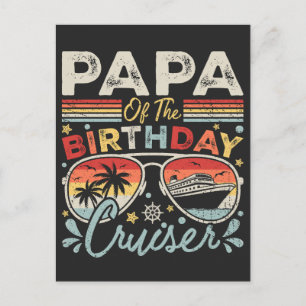 Papa des Geburtstags-Cruiser-Urlaubs Postkarte