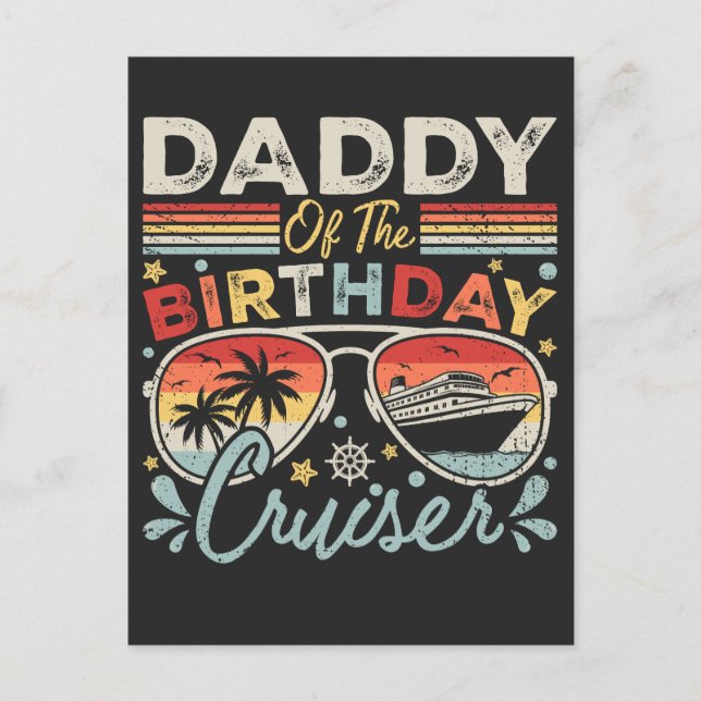 Papa des Geburtstags Cruiser Vacation Postkarte (Vorderseite)