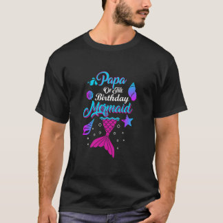 Papa des Geburtstags-Meerjungfrau-Geburtstagsfeier T-Shirt
