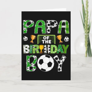 Papa des Geburtstags-Soccer-Spielers am Spieltag Karte