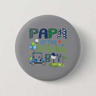 Papa des Geburtstagsjungen Hole In One Golf Sport Button