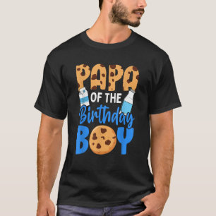 Papa des Geburtstagsjungen Milk and Cookies 1. Bir T-Shirt