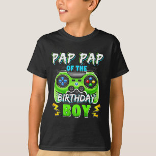 Papa des Geburtstagsjungen passendes Video-Spieler T-Shirt