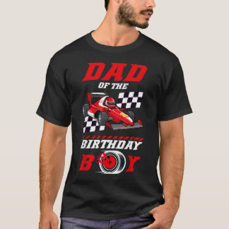 Papa des Geburtstagsjungen Pit-Crew-Rennwagen T-Shirt