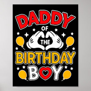 Papa des Geburtstagsjungen-Shirt passend für Vater Poster