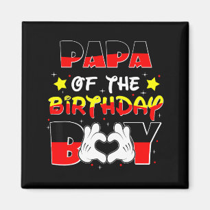 Papa des Geburtstagsjungen-Shirt passend zum Enkel Magnet