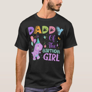 Papa des Geburtstagsmädchens Dinosaurier Saurus Re T-Shirt