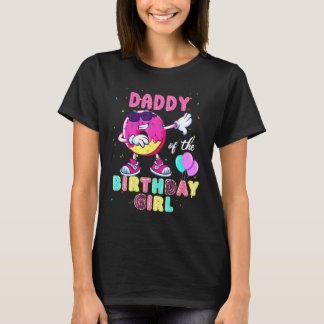 Papa des Geburtstagsmädchens Donut Dab Geburtstag T-Shirt