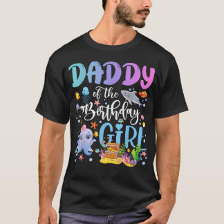 Papa des Geburtstagsmädchens Meeresfisch Ozean T-Shirt