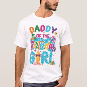 Papa des Geburtstagsmädchens Poolparty Strand Fami T-Shirt