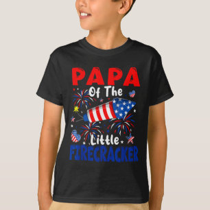 Papa des kleinen Knallkörpers 4. Juli stolz T-Shirt