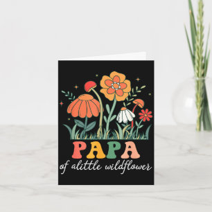 Papa des kleinen Wildblumen-Babys zum Geburtstag  Karte