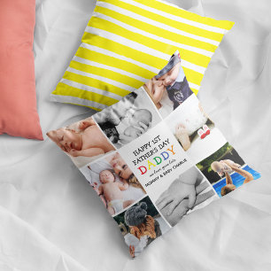 Papa des niedlichen Ersten Vaters   FotoCollage Kissen