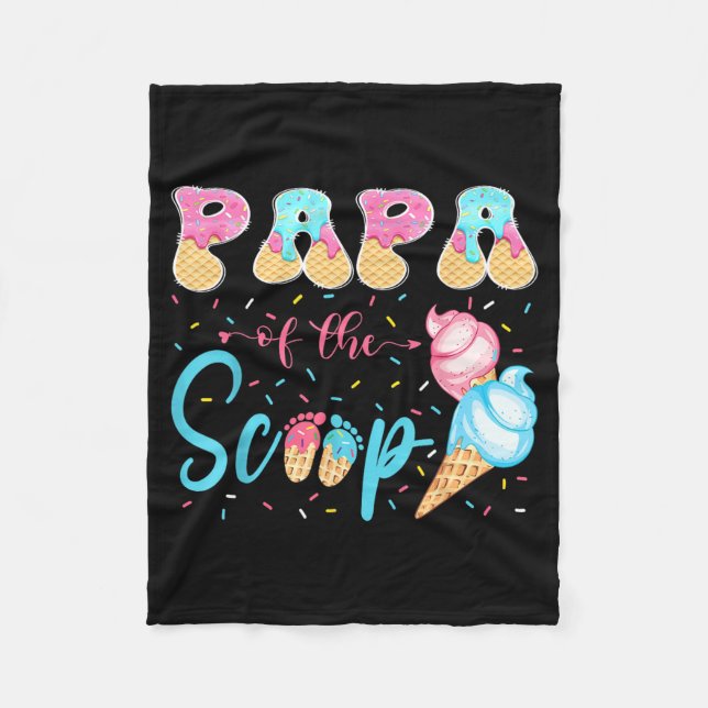 Papa des Scoop Ice Cream Geschlechtsenthüllung Bab Fleecedecke (Vorderseite)