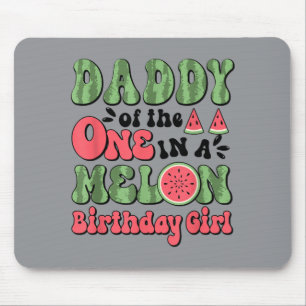Papa des süßen 1. Geburtstags-Wassermelonen-Geburt Mousepad