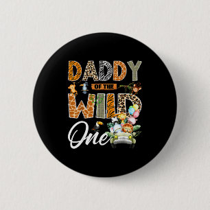 Papa des wilden Jungen zum 1. Geburtstag Safari Button