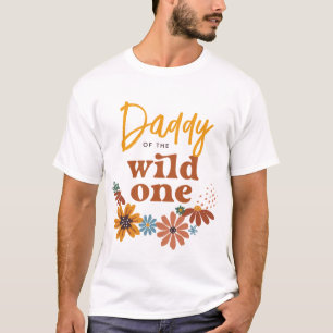 Papa des Wilden Wildblume Geburtstag T-Shirt
