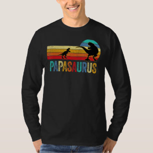 Papa Dinosaur Rex Papasaurus Ein Kind Familie pass T-Shirt