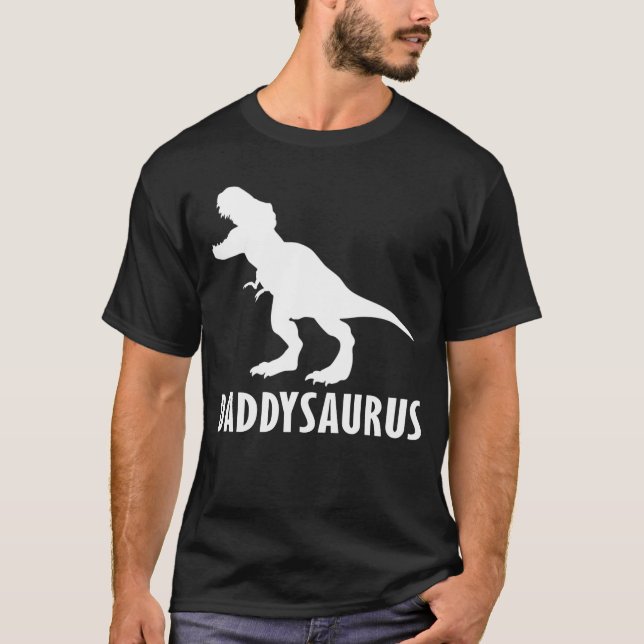 Papa-Dinosaurier-Tag T-Shirt (Vorderseite)