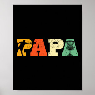Papa Disc Golf Liebhaber Frisbee Golf spielender V Poster