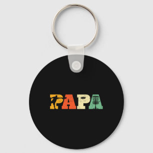 Papa Disc Golf Liebhaber Frisbee Golf spielender V Schlüsselanhänger