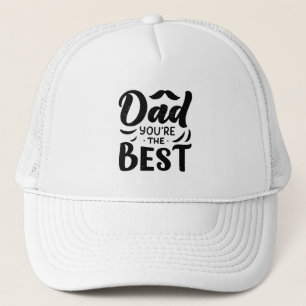 Papa, du bist der Beste Schwarz-Weiß Vatertag Truckerkappe