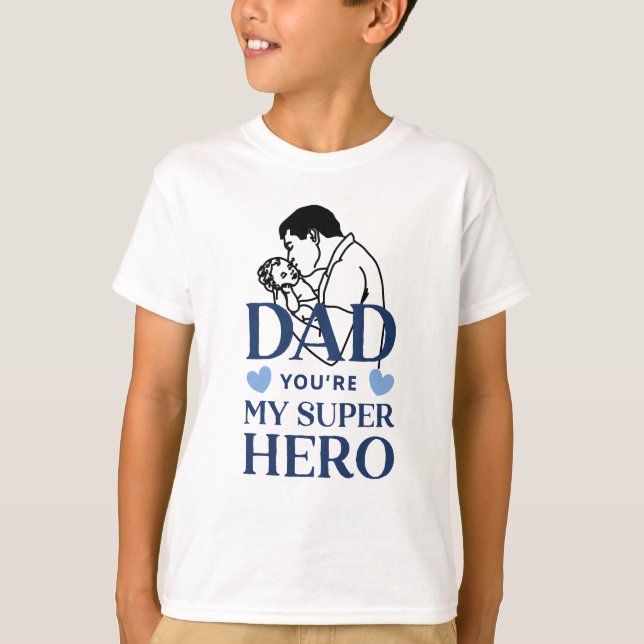 Papa, du bist mein Superheld T-Shirt (Vorderseite)