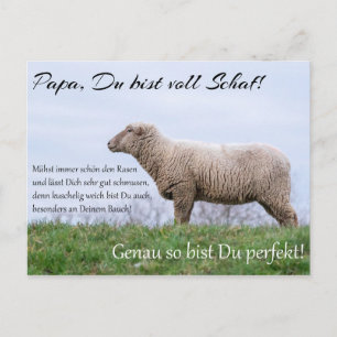 Papa, Du bist voll Schaf! Postkarte