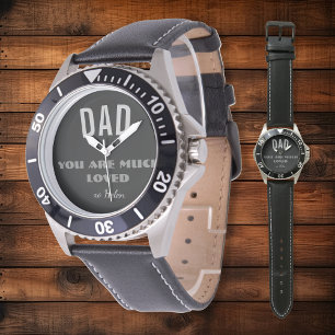 'Papa, du wirst sehr geliebt' Klassisch, Bold, Ele Armbanduhr