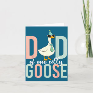 Papa Dummer Gänse Erster Geburtstag Illustration Karte