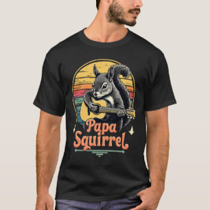 Papa Eichhörnchen Gitarre spielen - Retro Music De T-Shirt