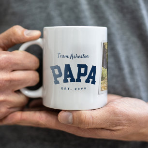Papa ein Foto sportlich marineblaue Blauer Vaterta Kaffeetasse