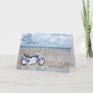 Papa, eine Geburtstagskarte mit einem Motorrad Karte