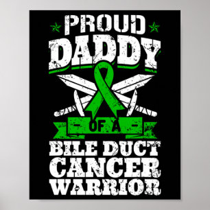 Papa eines an Bile-Duct-Krebs Erkrankten Awareness Poster