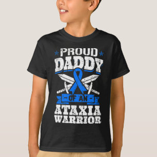 Papa eines Ataxia Krieger-Bewusstsein Ribbon Dysta T-Shirt
