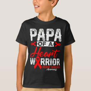 Papa eines Herzens Kriegers Herzkrankheit Rotes Ba T-Shirt