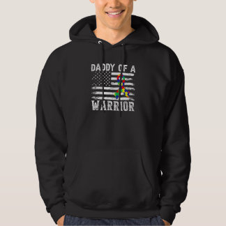 Papa eines Krieger-Autismus-Bewusstsein für Mama V Hoodie