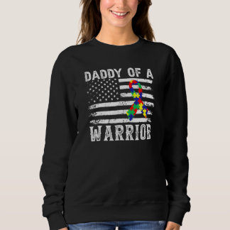Papa eines Krieger-Autismus-Bewusstsein für Mama V Sweatshirt