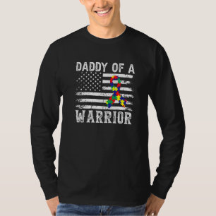 Papa eines Krieger-Autismus-Bewusstsein für Mama V T-Shirt