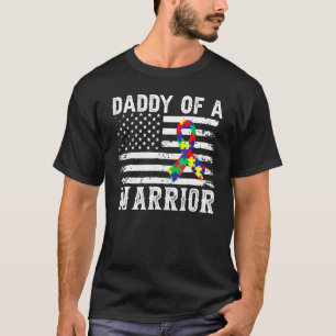 Papa eines Kriegers Autismus-Bewusstsein für Mama T-Shirt
