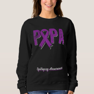 Papa eines Kriegers Epilepsie Papa Lila Band Supp Sweatshirt