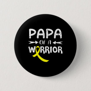 Papa eines Kriegers gegen den Krebs von Kindern Button