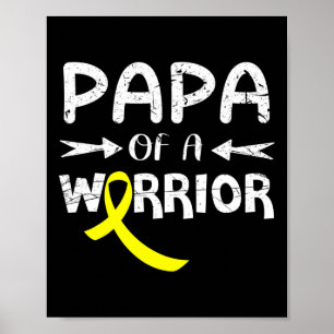 Papa eines Kriegers gegen den Krebs von Kindern Poster