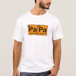 Papa elementen Shirt<br><div class="desc">Shirt voor papa met de letters van de periodieke tabel. Leuk voor scientists,  chemisten,  scheikunde liefhebbers en vaders.</div>