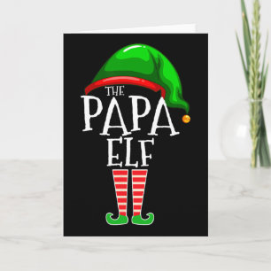 Papa-Elf-Familien-Matching-Group-Weihnachtsgeschen Karte