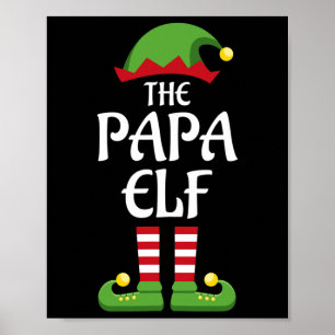 Papa elf Familienkongruenz Weihnachten Papa Poster