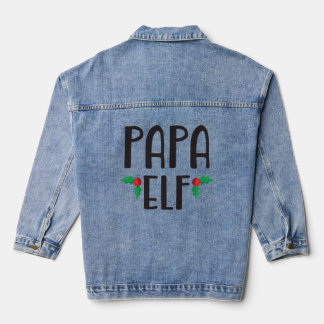 Papa Elf Familienweihnachtsgeschenk Jeansjacke