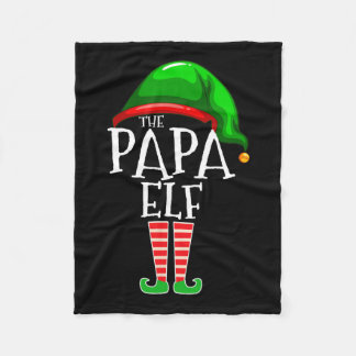 Papa Elf Family Matching Group Weihnachtsgeschenk Fleecedecke