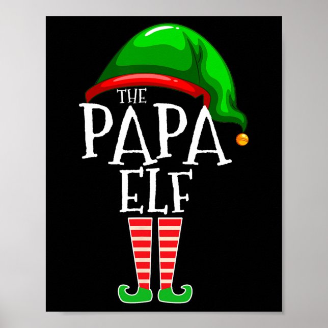 Papa Elf Family Matching Group Weihnachtsgeschenk  Poster (Vorne)